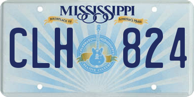MS license plate CLH824