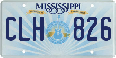 MS license plate CLH826