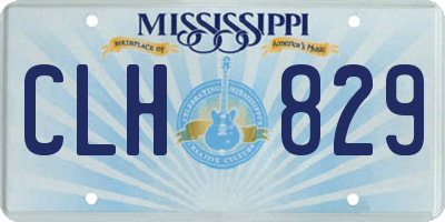MS license plate CLH829