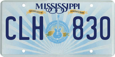 MS license plate CLH830