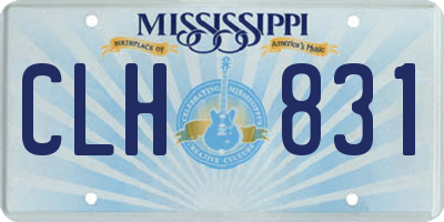 MS license plate CLH831
