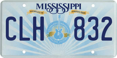MS license plate CLH832