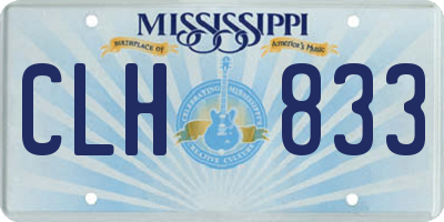 MS license plate CLH833