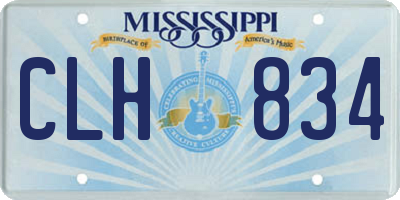 MS license plate CLH834
