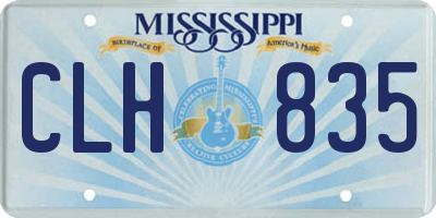 MS license plate CLH835
