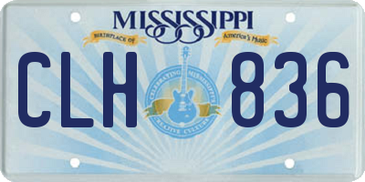 MS license plate CLH836