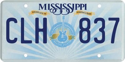 MS license plate CLH837