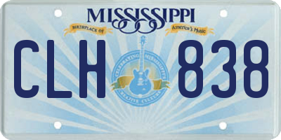 MS license plate CLH838