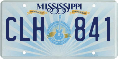 MS license plate CLH841