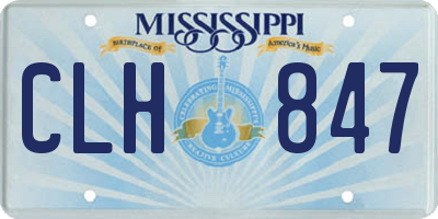 MS license plate CLH847