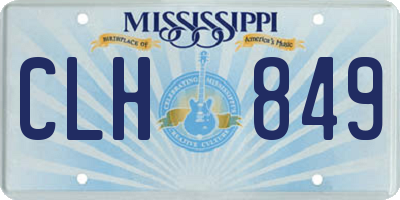MS license plate CLH849