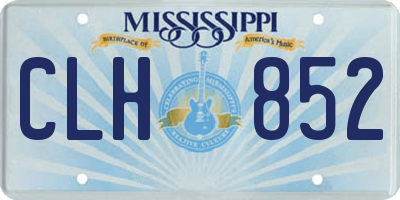 MS license plate CLH852
