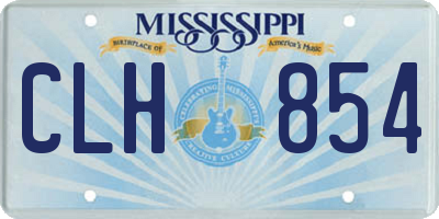 MS license plate CLH854