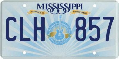 MS license plate CLH857
