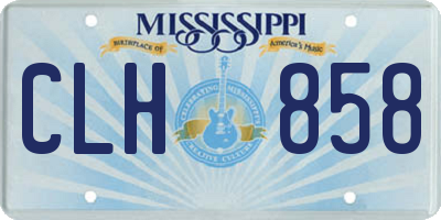 MS license plate CLH858
