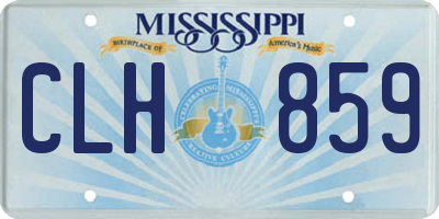 MS license plate CLH859