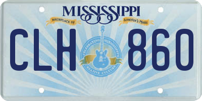 MS license plate CLH860