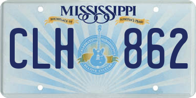 MS license plate CLH862