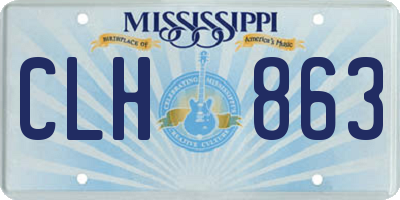 MS license plate CLH863