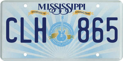 MS license plate CLH865