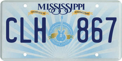 MS license plate CLH867