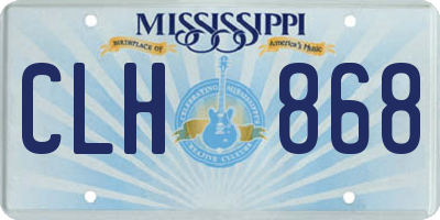 MS license plate CLH868