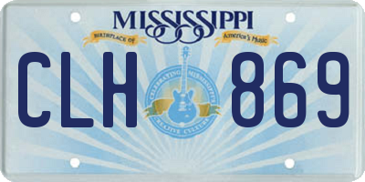 MS license plate CLH869