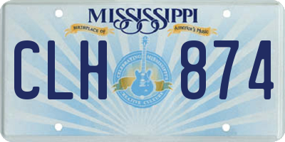 MS license plate CLH874