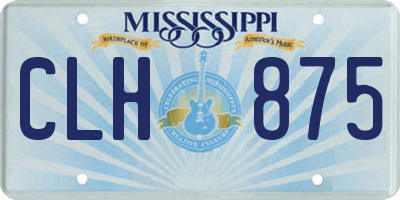 MS license plate CLH875