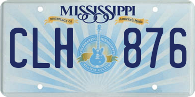 MS license plate CLH876
