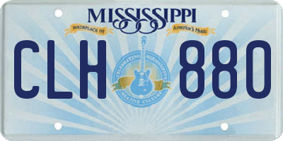 MS license plate CLH880