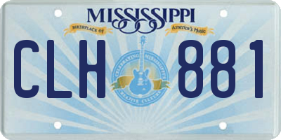 MS license plate CLH881