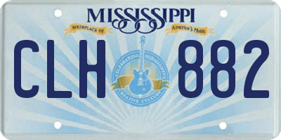 MS license plate CLH882