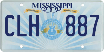 MS license plate CLH887