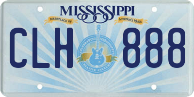 MS license plate CLH888