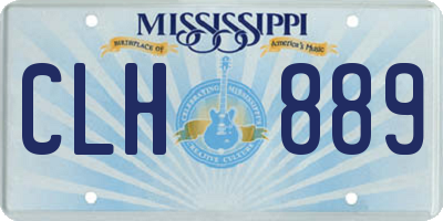 MS license plate CLH889