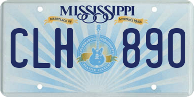MS license plate CLH890