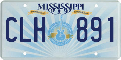 MS license plate CLH891