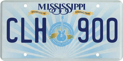 MS license plate CLH900