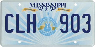 MS license plate CLH903