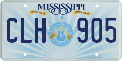 MS license plate CLH905