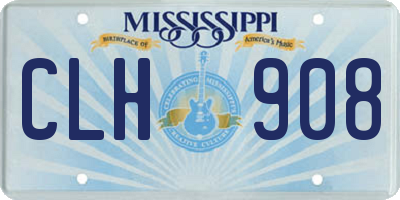 MS license plate CLH908