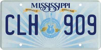 MS license plate CLH909