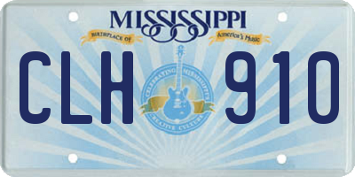 MS license plate CLH910