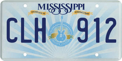 MS license plate CLH912