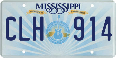 MS license plate CLH914