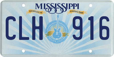 MS license plate CLH916