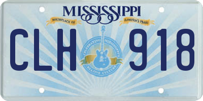 MS license plate CLH918