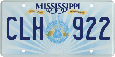 MS license plate CLH922