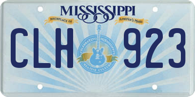 MS license plate CLH923